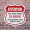 Signmission 24 Hour Surveillance Shield Sign Attenti, 6 inch X 6 inch, Plastic Sign, 2PK SHI-P-2PACK-6-351 - alternate 5