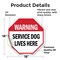 Signmission Warning Service Dog Lives Here, 18 Inch X 18 Inch, Vinyl Decal OC-D-18-192 - alternate 4