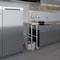 Amgood 30in D x 12in L Stainless Steel Open Base Table, 3in Casters AMG WT-3012-RCB-WHEELS-Z - alternate 6