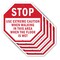 Signmission Stop Use Extreme Caution When Walki, 10 inch X 10 inch, Aluminum Metal Signs, 5PK OC-A-5Pack-10-42 - alternate 1