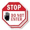 Signmission Stop Do Not Enter, 6 inch X 6 inch, Plastic Sign, 2PK OC-P-2PACK-6-46 - alternate 1