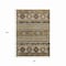 Homeroots 8' X 10' Chocolate Taupe And Gold Tribal Washable Indoor Outdoor Area Rug 615407 - alternate 7