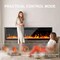 Edendirect 72 in. 5100BTU Indoor Metal Black Wall Mount Electric Fireplace, 750/1500W, Remote ZR-DBLS72H - alternate 4