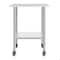 Flash Furniture Reese 30x48 Portable Work Table, SS Top Shelf, Galvanized Steel Undershelf, 4 Casters w/2 Locking NH-WT-3048-CAS-GG - alternate 4