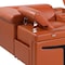 Homeroots Camel Italian Leather Power Reclining U Shaped Eight Piece Sectional With Console 634668 - alternate 10