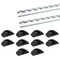 Mytee Products 2Pcs 6ft Silver L Track Rail & 10Pcs End Cap for Enclosed Trailers and Cargo Vans LTKECAPx1-LTK6x2-KIT - alternate 1