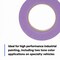 3M Painter's Tape, 18 mm W x 60 yd L, 7.3 mil Thick, Purple, Rubber Adhesive, 48 PK 501+PL - alternate 6
