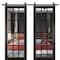 Sartodoors Sturdy Double Barn Door with, Felicia 3355 Matte Black with Clear Glass, 13FT Rail Hangers Heavy S FELICIA3355DB-BLK-48 - alternate 1