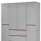 Homeroots 75" Gray Six Door Three Drawer Combo Dresser 569283 - alternate 5