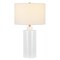 Homeroots 25" White Ceramic Table Lamp With White Drum Shade 524334 - alternate 6