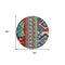 Homeroots 8' Red Pink And Teal Blue Round Aztec Washable Indoor Outdoor Area Rug 598504 - alternate 5