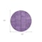 Homeroots 8' Purple Eggplant And Gray Round Patchwork Washable Indoor Outdoor Area Rug 581607 - alternate 4