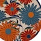 Homeroots 5' Ivory Blue And Orange Round Floral Indoor Outdoor Area Rug 545028 - alternate 6