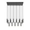 Z-Lite Stari 17-Light Linear Chandelier, 18 in W, Matte Black 1956P-17L-MB - alternate 5