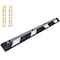 Traffic Kontrol Parking Wheel Stop, 6ft Long, Black With White Stripes, Recycled Rubber, Lag Bolt Hardware TK-PS-6-BKWH-B-KIT - alternate 1
