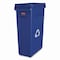Rubbermaid Commercial Trash Can Lid, All-Purpose Recycling Top Blue, Plastic, 12.1 in W/Dia 1788372 - alternate 4