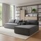 Homeroots 72" Gray Fabric Modular Sleeper Sofa 568307 - alternate 12