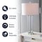 Jonathan Y Collins 29" Glass LED Table Lamp, Clear/Chrome JYL2004A - alternate 9