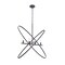 Homeroots Black Unique Statement Four Light Metal Chandelier 569446 - alternate 8