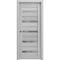 Sartodoors Sliding French Pocket Door 30 x 84in, Light Grey Oak W/ Frosted Glass, Kit Trims Rail Hardware QUADRO4445PD-OAK-3084 - alternate 1
