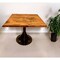 Homeroots 36" Brown And Black Square Solid Wood And Steel Pedestal Base Dining Table 518601 - alternate 2