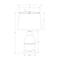 Monarch Specialties Lighting, 25"h, Table Lamp, Grey Resin, Black Shade, Contemporary, Modern I 9887 - alternate 2