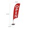 Showdown Displays 10.5 Ft  Value Razor Sail Sign Kit (Single-Sided With Cross Base) - Open Red 908111-002 - alternate 2