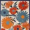 Homeroots 10' X 14' Ivory Blue And Orange Floral Indoor Outdoor Area Rug 545032 - alternate 7