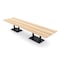 Skutchi Designs Rectangle Conference Table With Power Unit, 48 in W, 168 in L, Brown HAR-REC-48X168-DOU.BK-K525-NA - alternate 1