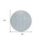 Homeroots 8' Denim Blue And Ivory Round Damask Washable Indoor Outdoor Area Rug 595135 - alternate 6