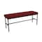 Bfm Seating Meghan 2-Seat Bolt-Down Bench, Grade 4 Upholstered Seat - Steel Frame - Sand Black Finish JS337MWH2126-SB - alternate 1