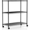 Ipower 3 Tier Shelf, 23*13*30Inch, Black, Plastic Caster Included HKSHLF23133003B - alternate 1
