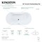 Kingston Brass 55" Acrylic Oval Double Ended Freestanding Tub with Drain, Glossy White VTDE552823 - alternate 4