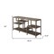 Homeroots 66" Brown Solid Wood Frame Console Table Five Shelves 380191 - alternate 3