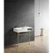 Kingston Brass 36-Inch Solid Surface Console Sink with Stainless Steel Legs, 8-Inch, 3-Hole KVPB3368SQA2 - alternate 4