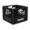 Cratemate Heavy-Duty Black Milk Crate - Multi-Purpose, Stackable, and Durable Storage 16QT MC16QT-BL - alternate 1