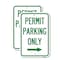 Signmission Permit Parking Only With Right Arrow, 12'' X 18'' 2 Signs, Heavy Gauge Aluminum, 2PK A-1218-2PACK-23326 - alternate 1