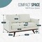 Leisuremod Chester Modern Leather Loveseat with Birch Wood Base, White CS58W-L - alternate 8