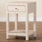Baxton Studio Dansby Modern Beige Faux Shagreen 1-Drawer End Table 253-14072-ZORO - alternate 8