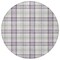 Homeroots 8' Lavender Purple And Gray Round Plaid Washable Indoor Outdoor Area Rug 601334 - alternate 4