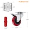 Powertec 3'' Swivel Plate Caster Wheels with 1280 lbs Loads, 4 with Brake & 4 without, PU Castors, 8PK 17217N - alternate 5
