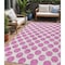 Homeroots 5' X 8' Blush And Ivory Polka Dot Washable Indoor Outdoor Area Rug 614876 - alternate 1