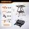Powertec 2-in-1 Portable Folding Work Table & Sawhorse, 1000 lb Capacity with 8-Level Height Adjustment UT1015 - alternate 7