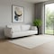 Homeroots Modern 77in White and Black Fabric Loveseat 480892 - alternate 6
