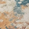Homeroots 8' Teal Blue And Copper Round Abstract Washable Indoor Outdoor Area Rug 631977 - alternate 5
