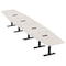 Skutchi Designs 18ft Hexagon Conference Table With Power | Harmony Series | 18 Person Meeting Room Table HAR-HEX.IR-48X216-T.BK-K458-EBLK - alternate 1