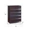 Homeroots 32" Exquisite Wenge High Gloss Chest 329628 - alternate 3