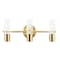 Jonathan Y Bolha 18" 3-Light Minimalist Modern Bubble Acrylic/Iron Integrated LED Vanity Light, Brass Gold JYL7224B - alternate 1