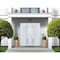 Vdomdoors Front Exterior Prehung Metal-Plastic Double Doors / MANUX 8088 White Silk / Office Commercial and R MANUX8088DEXD-WS-LH-W72xH80 - alternate 3