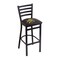 Holland Bar Stool Co 30" Blk Wrinkle Wichita State Stationary Bar Stool, Ladder Back L00430WichSt - alternate 1